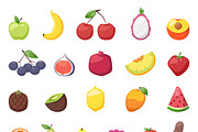 Fruits berries vector illustration