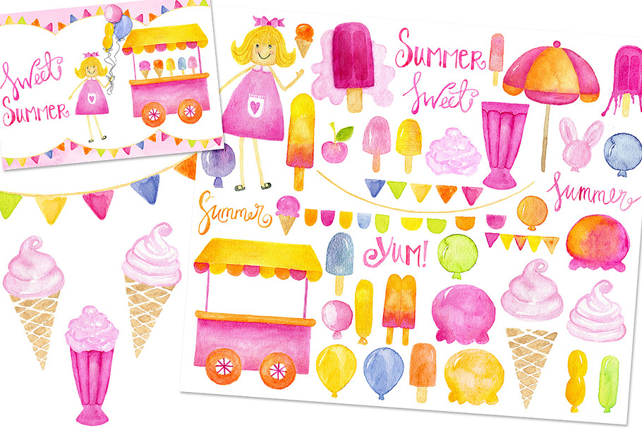 Summer Sweet Elements in Illustrations - product preview 8