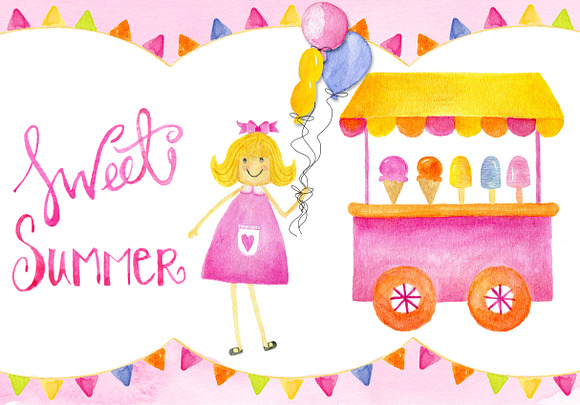 Summer Sweet Elements in Illustrations - product preview 1