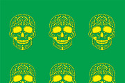 Skull vector pattern background 
