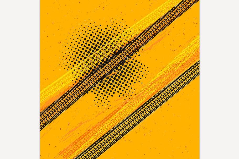 Tire Tracks Background in Illustrations - product preview 8