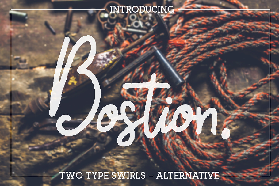 Bostion in Script Fonts - product preview 8