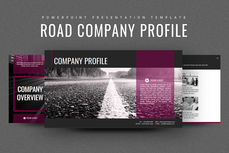 Road PowerPoint Template Strategy