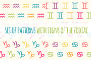 Set of patterns zodiac
