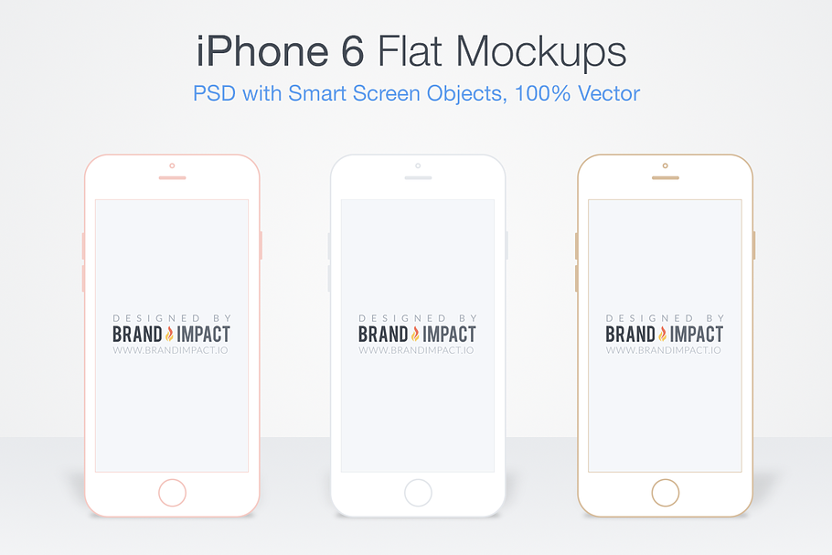 Flat iPhone 6 Mockup in Mobile & Web Mockups - product preview 8