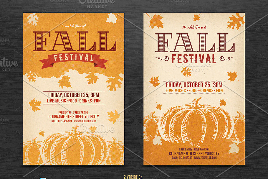 Fall Festival Flyer template