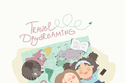 Girls have daydreaming about travel