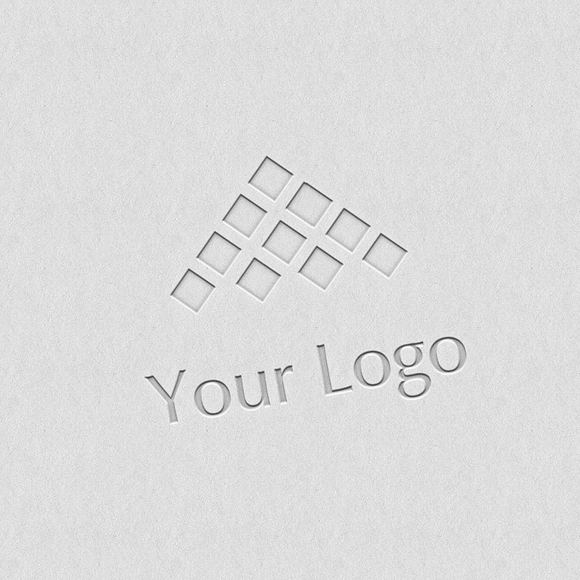 Logo Mock-ups - LetterPress Style in Branding Mockups - product preview 1