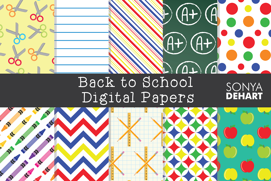 Back to School Digital Papers
