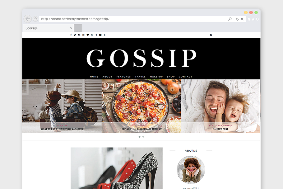 Fashion WordPress Theme "Gossip" in WordPress Blog Themes - product preview 8