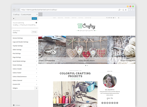 Crafting WordPress Theme "Craftsy" in WordPress Blog Themes - product preview 1