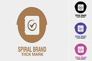 Spiral Tick Mark Logo (Four in One)