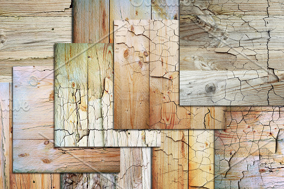 10 painted wood backgriunds  Shabby in Textures - product preview 1