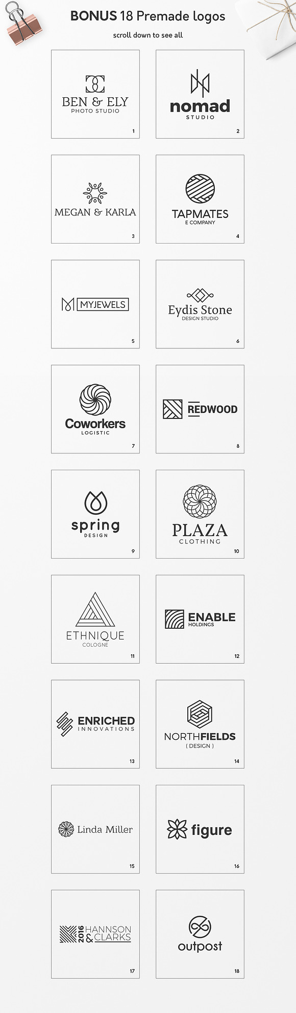 Geometric Logos - volume 03 in Logo Templates - product preview 2