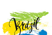 Brazil. Background Inscription