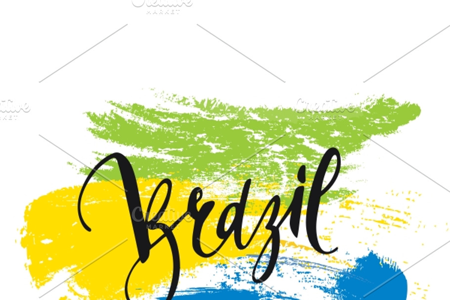 Brazil. Background Inscription in Graphics - product preview 8