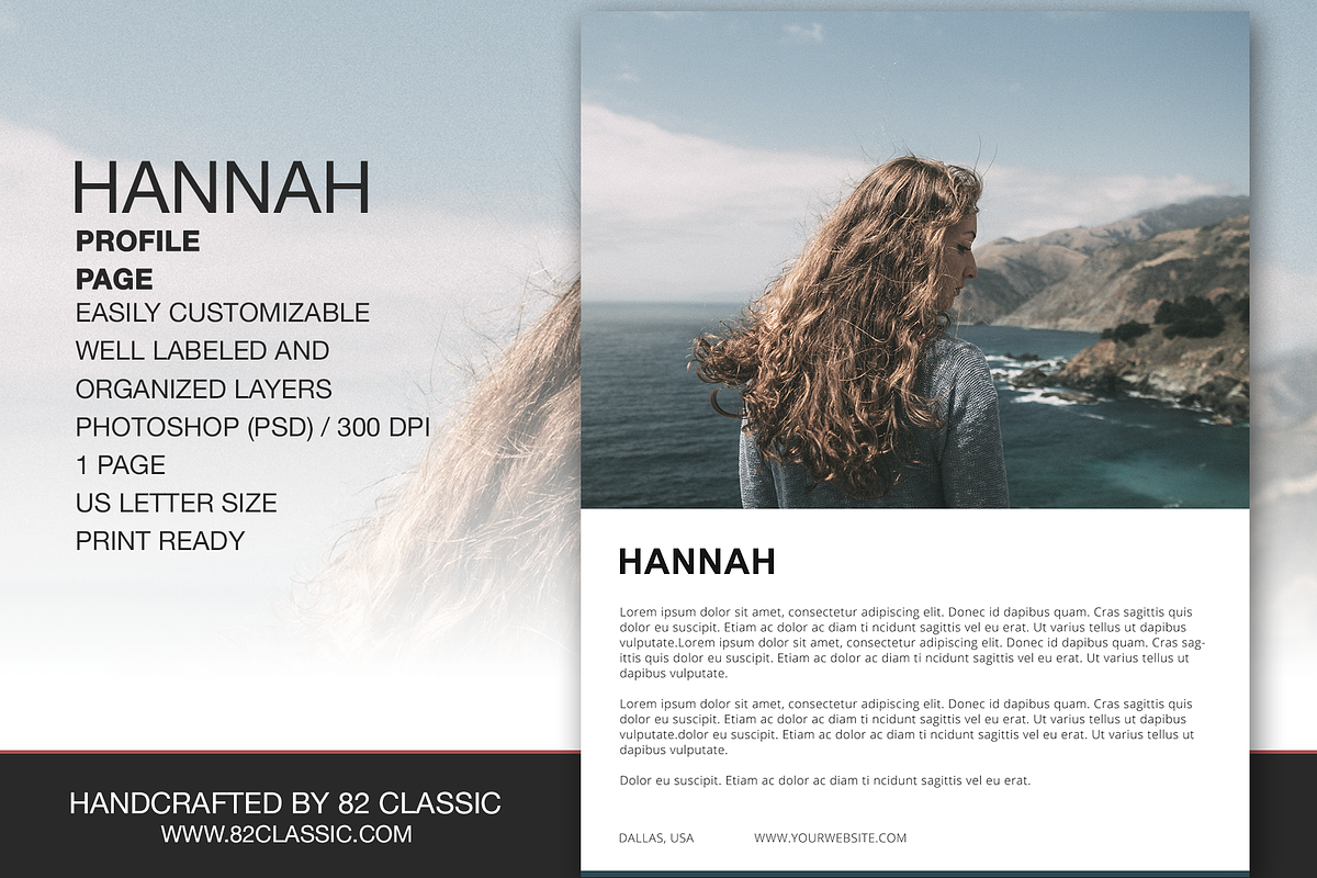 Hannah Profile Page in Resume Templates - product preview 8