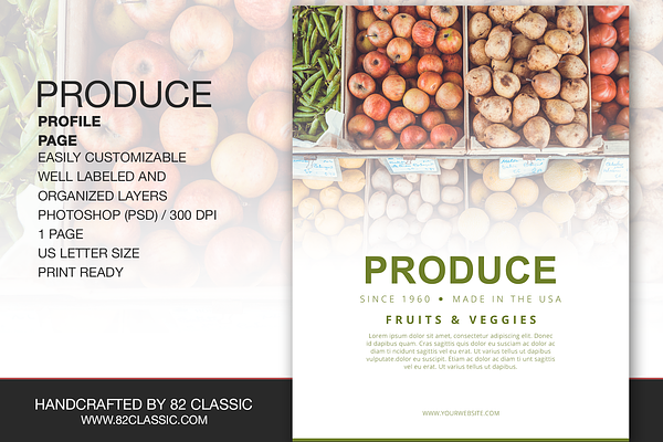 Produce Profile Page