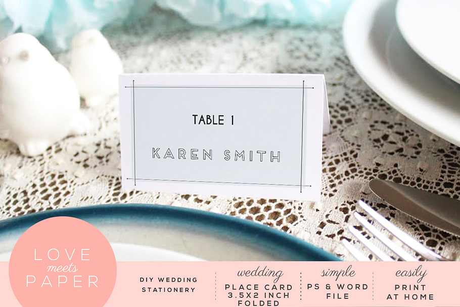 Table Name Place Card  PC2005