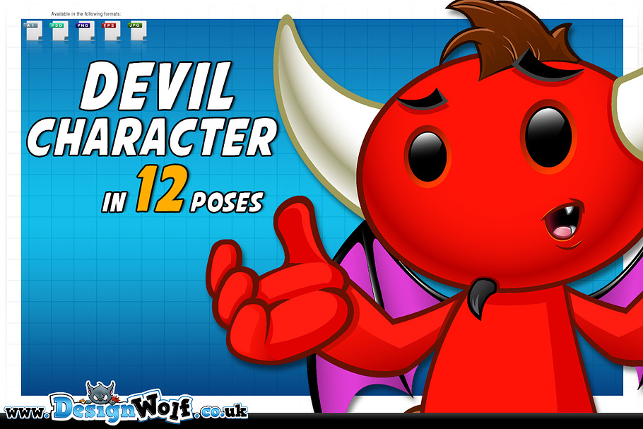 Devil Character - In 12 Poses