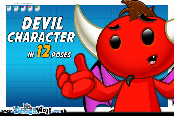 Devil Character - In 12 Poses in Illustrations - product preview 3
