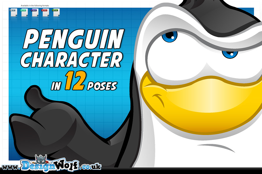 Penguin Character - In 12 Poses in Illustrations - product preview 8
