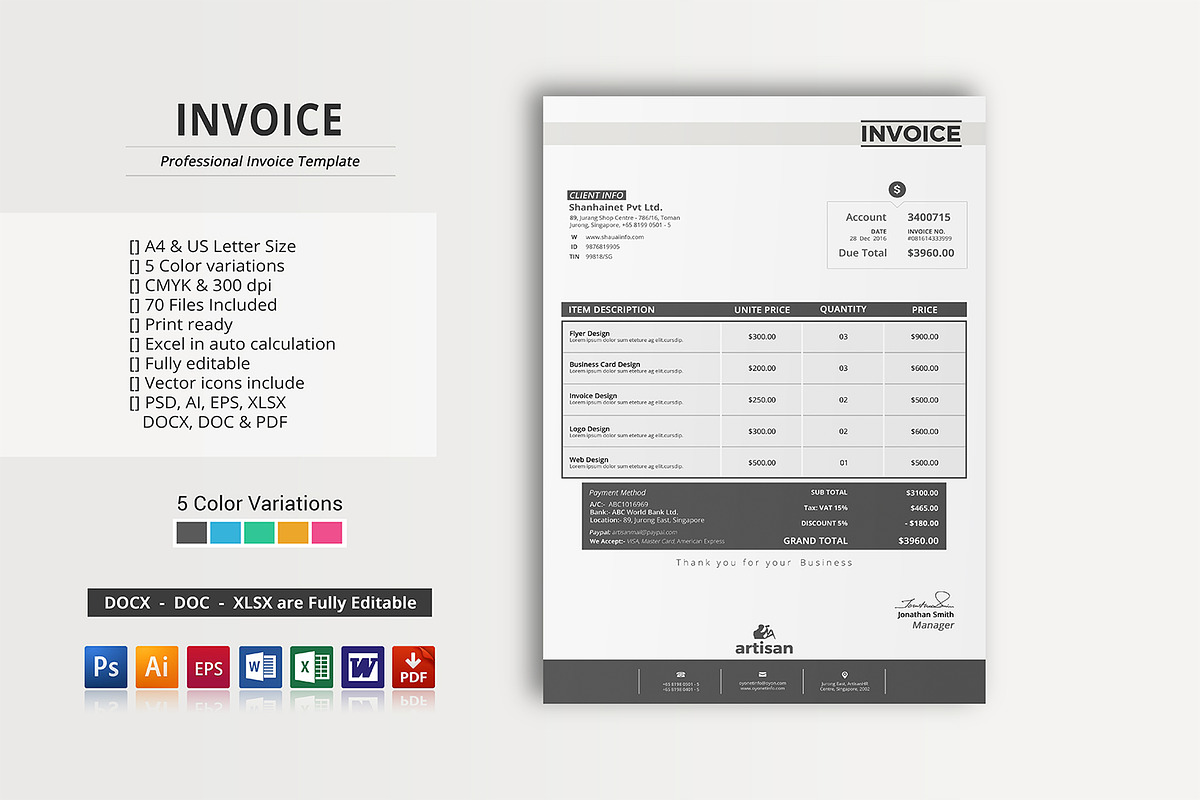 Invice in Stationery Templates - product preview 8