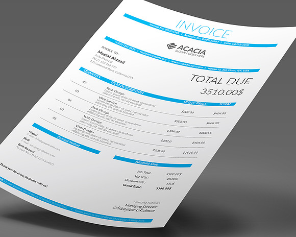 Line Invoices in Stationery Templates - product preview 1