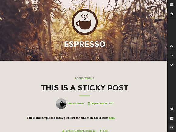 Espresso in WordPress Blog Themes - product preview 1