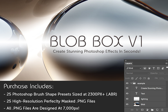 Blob Box V1 - Hi-Res Brushes Set in Photoshop Brushes - product preview 1