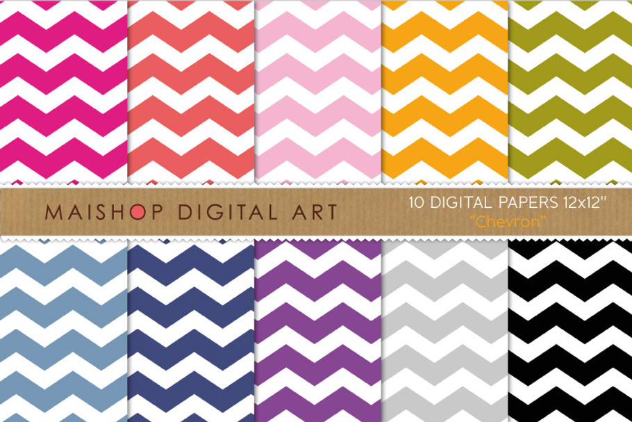 Digital Papers - Chevron in Patterns - product preview 8