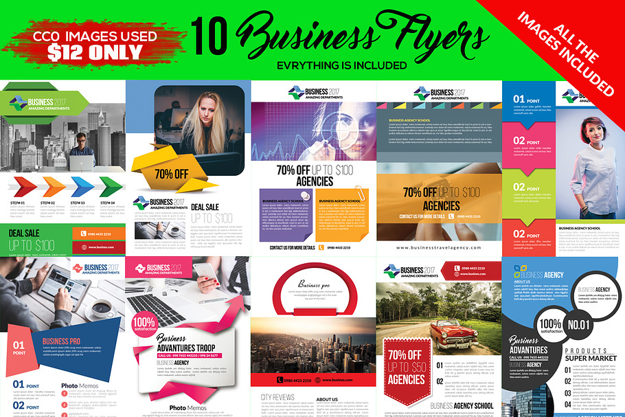 10 Corporate Flyers Template Pack