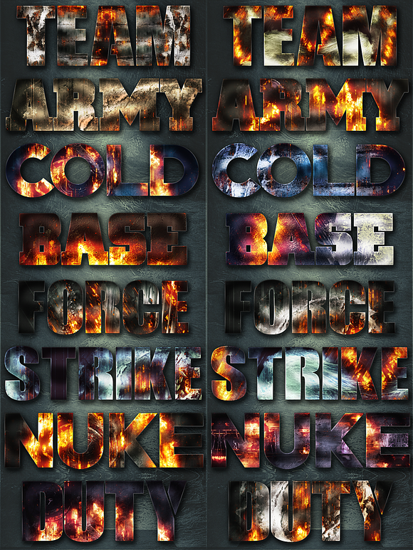 32 Extreme War Layer Styles Bundle 4 in Photoshop Layer Styles - product preview 1