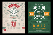 Back to school party invitation card