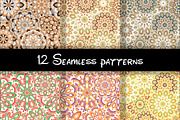 Seamless pattern with mandalas