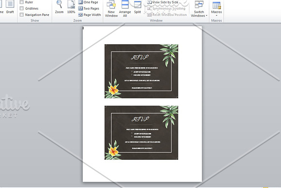 Wedding RSVP Card Template in Wedding Templates - product preview 1