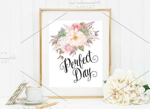 Watercolor romantic bouquets in Illustrations - product preview 3