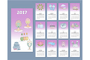 Thai massage monthly calendar 2017