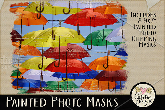 Painted Photo PS Clipping Masks in Photoshop Shapes - product preview 2