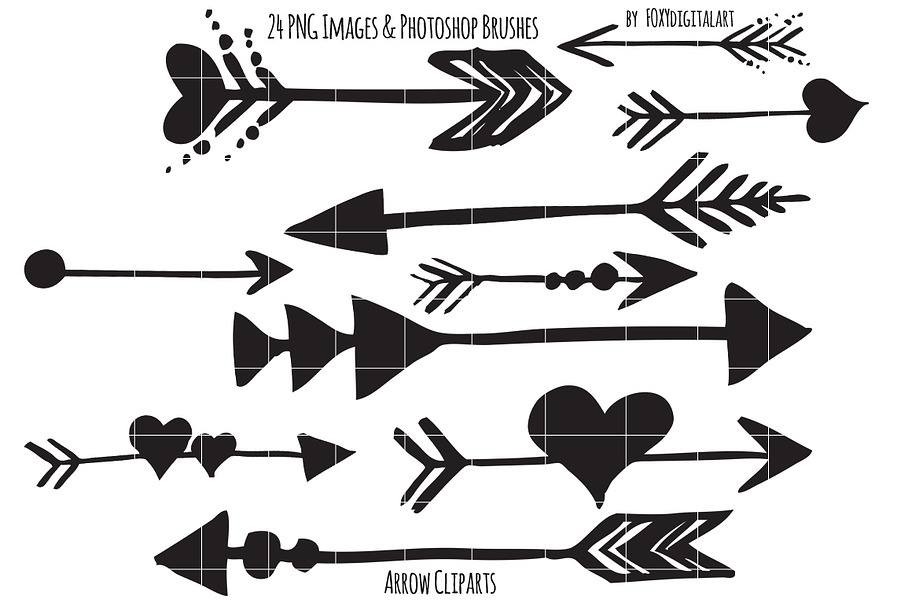 Arrows Clipart Set & Bonus Brush Set