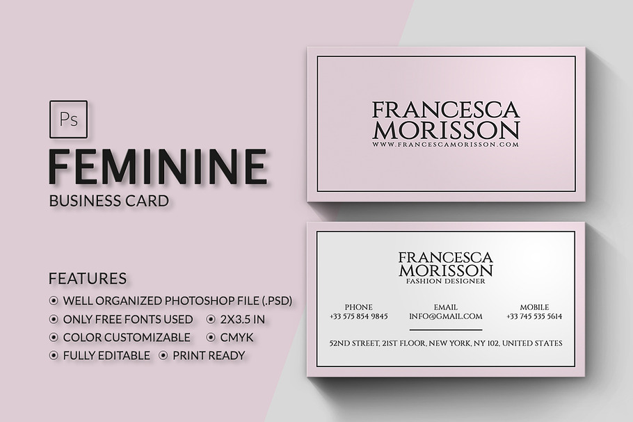 Feminine Business Card