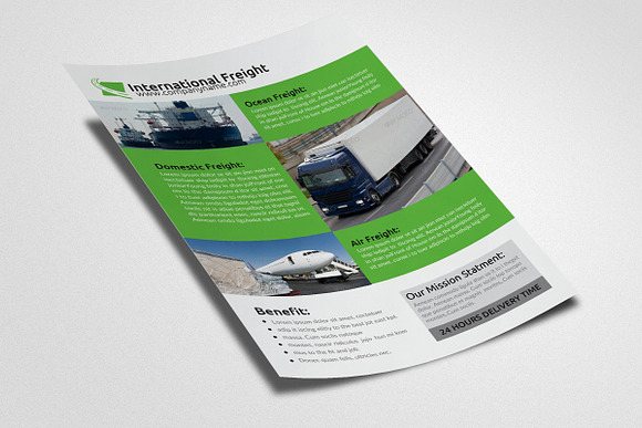  A4 International Freight Flyer  in Flyer Templates - product preview 2