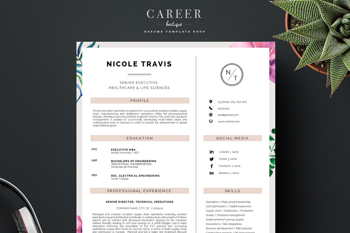 Modern Resume & CoverLetter Template in Letter Templates - product preview 8