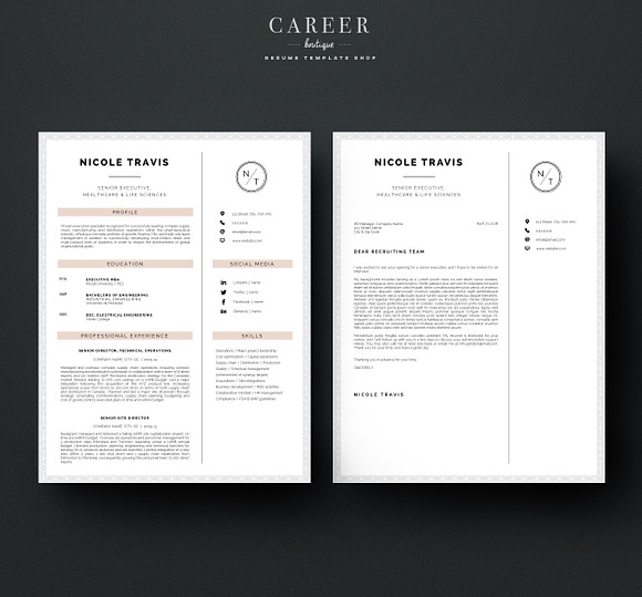 Modern Resume & CoverLetter Template in Letter Templates - product preview 2
