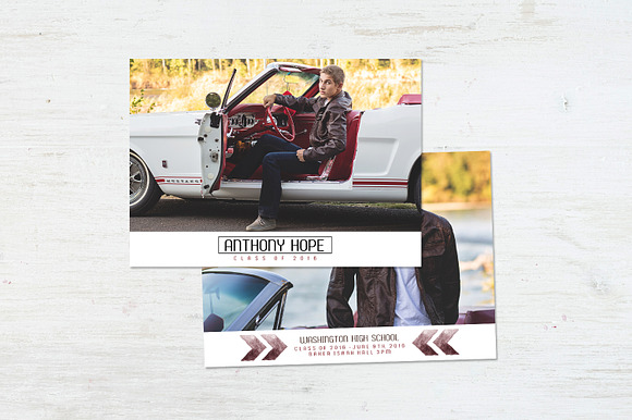 Graduation Card | Chevron in Card Templates - product preview 5