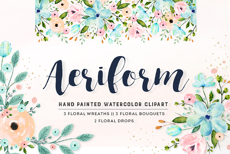 Flower Clip Art - Aeriform in Illustrations - product preview 8