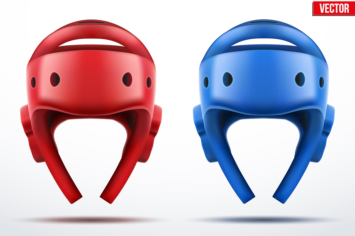 Classic Taekwondo Helmets in Objects - product preview 8