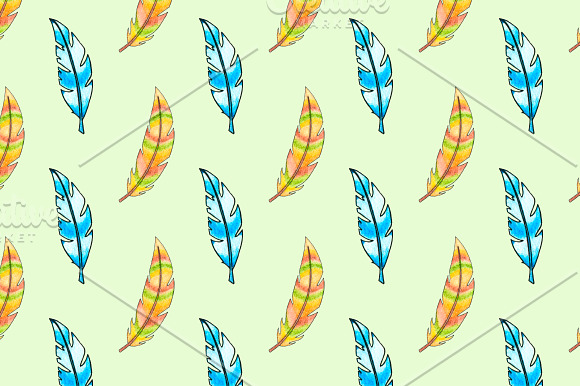 Fantastic colored feathers in Illustrations - product preview 5