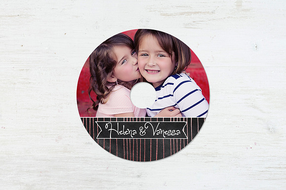 CD Label Template | Hugs and Kisses in Stationery Templates - product preview 3