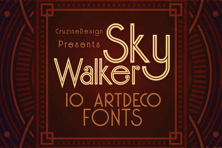 Skywalker - ArtDeco Typeface in Display Fonts - product preview 8